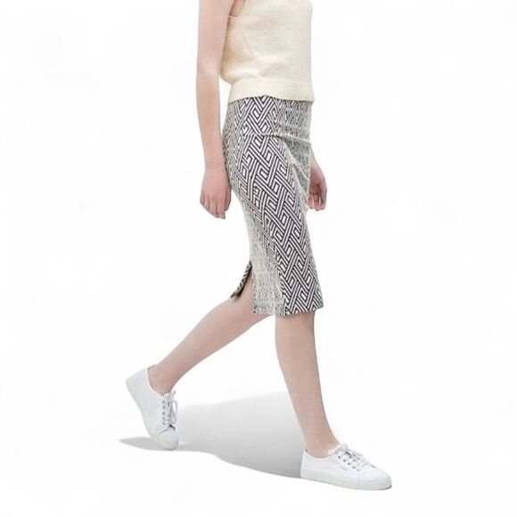 Zara Trafaluc Striped Midi Pencil Skirt S - Picture 2 of 5